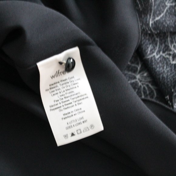 Wilfred Nazaire Fit and Flare Mini Dress Size 2 Black White Aritzia - Picture 6 of 7